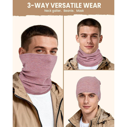 Winter Schlauchschal Fleece-Modal Damen Herren Thermo Halswärmer Lila