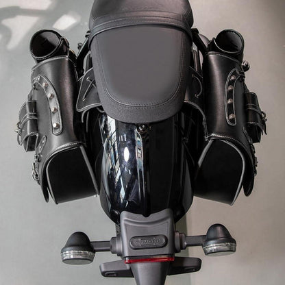 Motorrad Satteltasche 30L Wasserdicht mit Cup Holder in Lederoptik