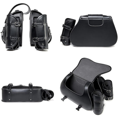 Motorrad Satteltasche 30L Wasserdicht mit Cup Holder in Lederoptik