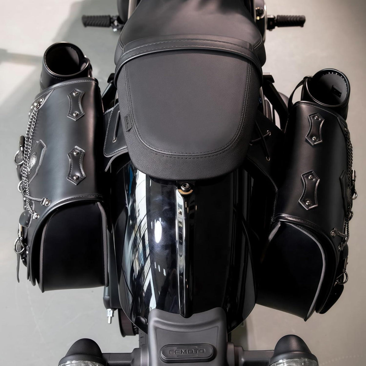 Motorrad Satteltasche 30L Wasserdicht mit Cup Holder in Lederoptik