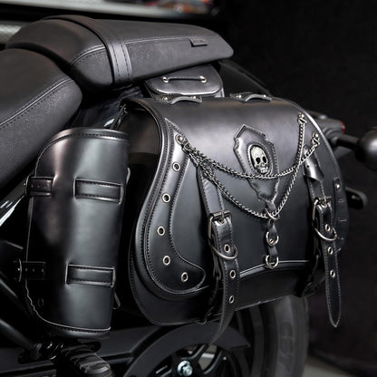 Motorrad Satteltasche 30L Wasserdicht mit Cup Holder in Lederoptik