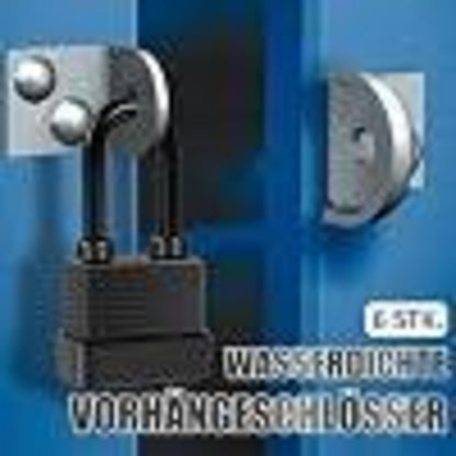 6x Messing Vorhängeschloss mit Gleichem Schlüssel, Wasserdicht