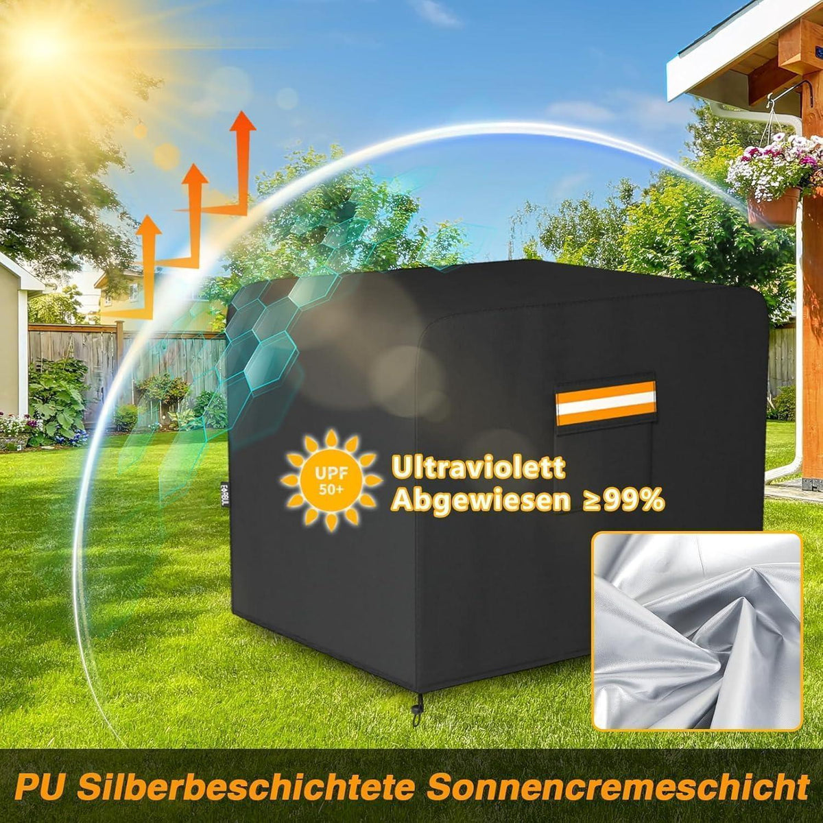 Generator Abdeckung wasserdicht 81x61x61cm mit Reflexstreifen