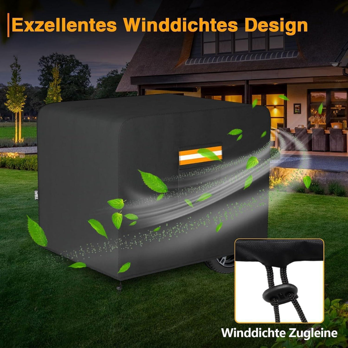 Generator Abdeckung wasserdicht 81x61x61cm mit Reflexstreifen