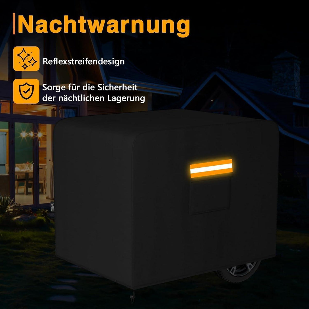 Generator Abdeckung wasserdicht 81x61x61cm mit Reflexstreifen