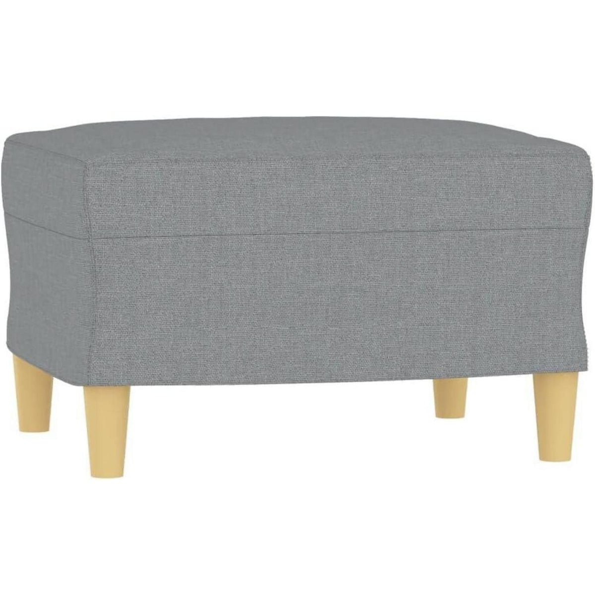 3-Sitzer Sofa mit Hocker, Hellgrau, 180 cm – Schlaffunktion