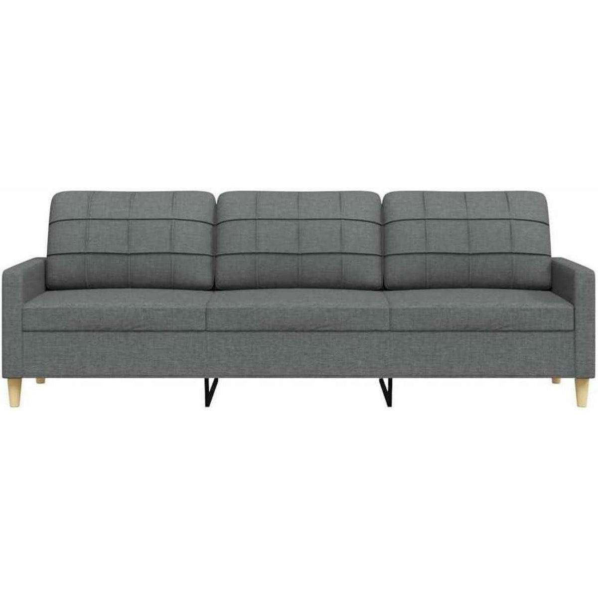 3-Sitzer Sofa mit Schlaffunktion Dunkelgrau 210 cm