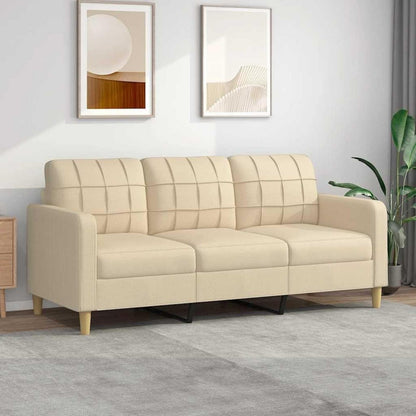 3-Sitzer Bodensofa mit Bettfunktion & Pillow-Support, Creme