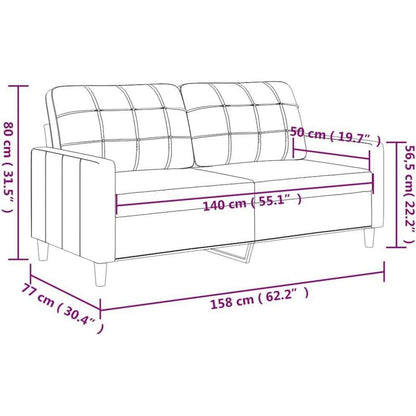 2-Sitzer Sofa mit Bettfunktion, Creme 140cm