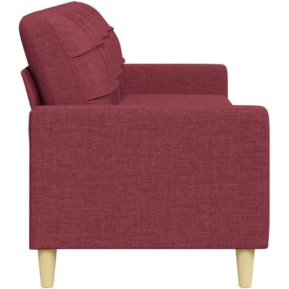 3-Sitzer Sofa Weinrot – Modernes Polstersofa mit Kissen