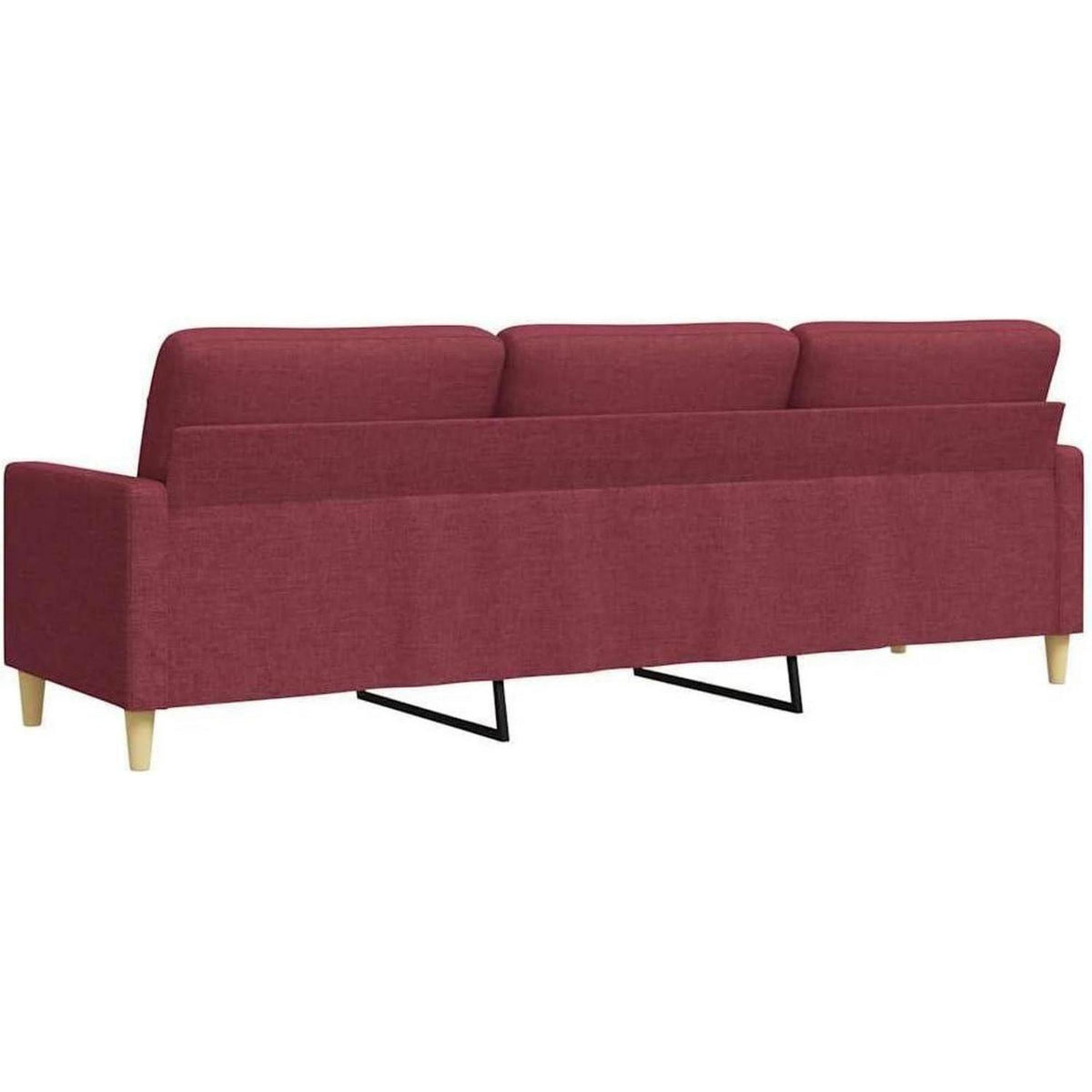 3-Sitzer Sofa Weinrot – Modernes Polstersofa mit Kissen