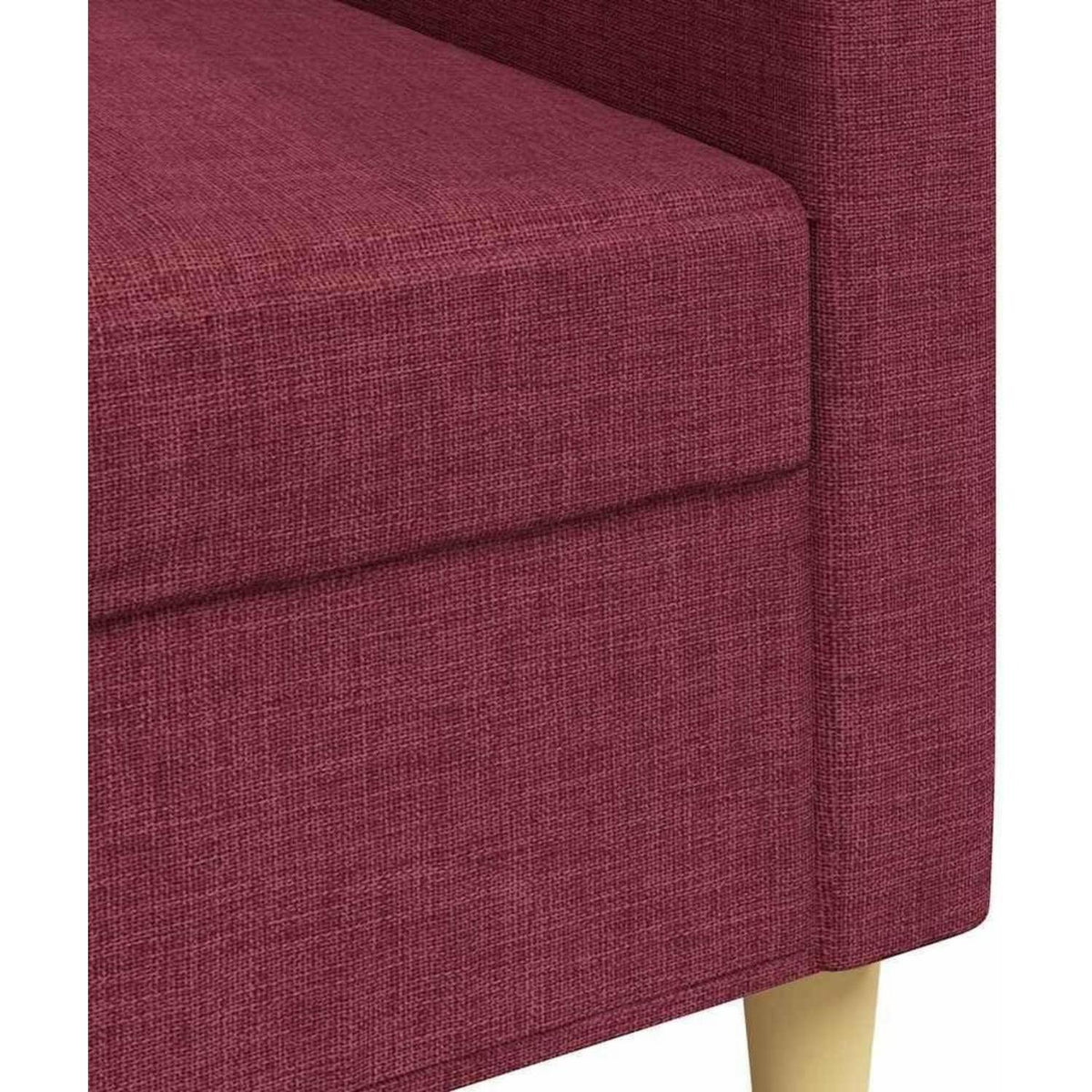 3-Sitzer Sofa Weinrot – Modernes Polstersofa mit Kissen