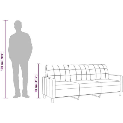 3-Sitzer Sofa Weinrot – Modernes Polstersofa mit Kissen