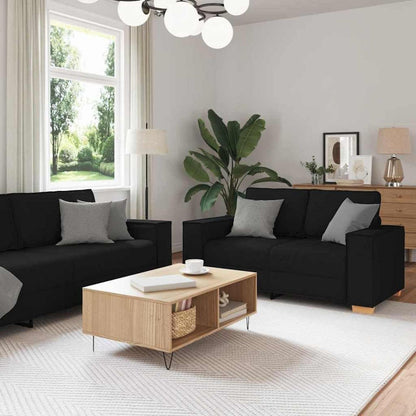 Schwarz Sofa Set: 3-Sitzer, 2-Sitzer & Sessel | Stoff & Komfort
