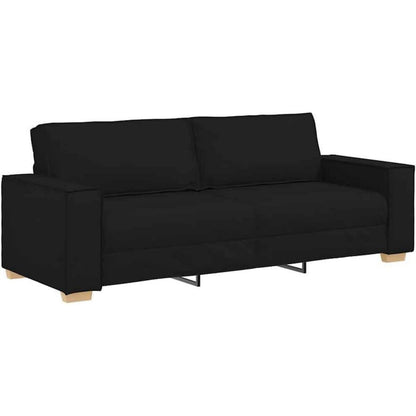 Schwarz Sofa Set: 3-Sitzer, 2-Sitzer & Sessel | Stoff & Komfort
