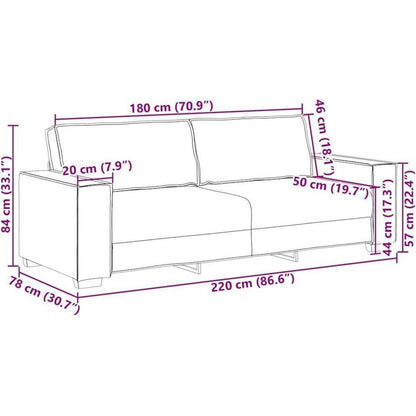Schwarz Sofa Set: 3-Sitzer, 2-Sitzer & Sessel | Stoff & Komfort