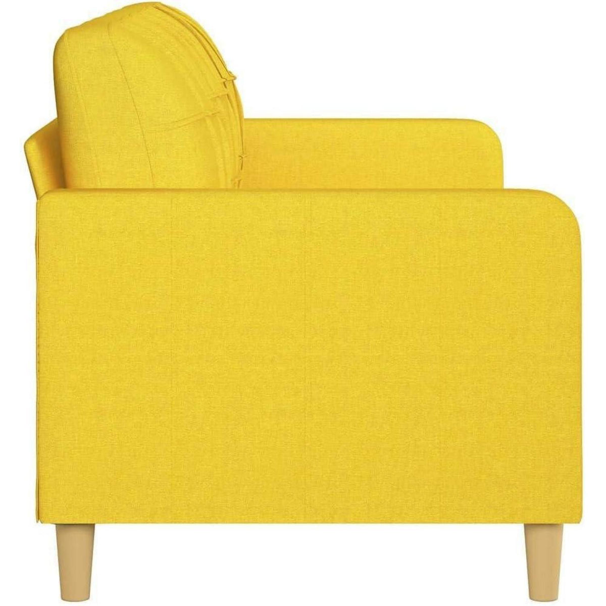 3-Sitzer Sofa Hellgelb – Modernes Polstersofa mit Kissen