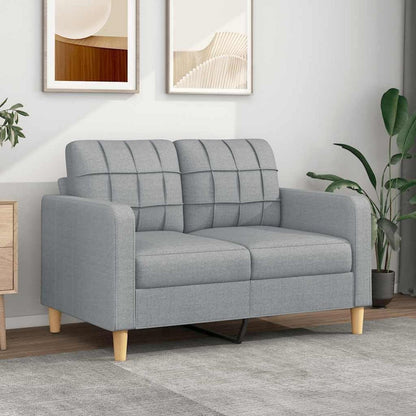 2-Sitzer Sofa Bodensofa mit Bettfunktion, Hellgrau 120cm