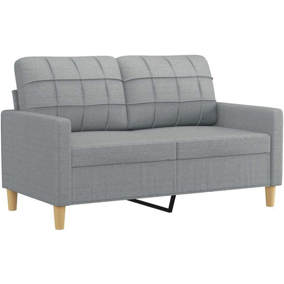 2-Sitzer Sofa Bodensofa mit Bettfunktion, Hellgrau 120cm
