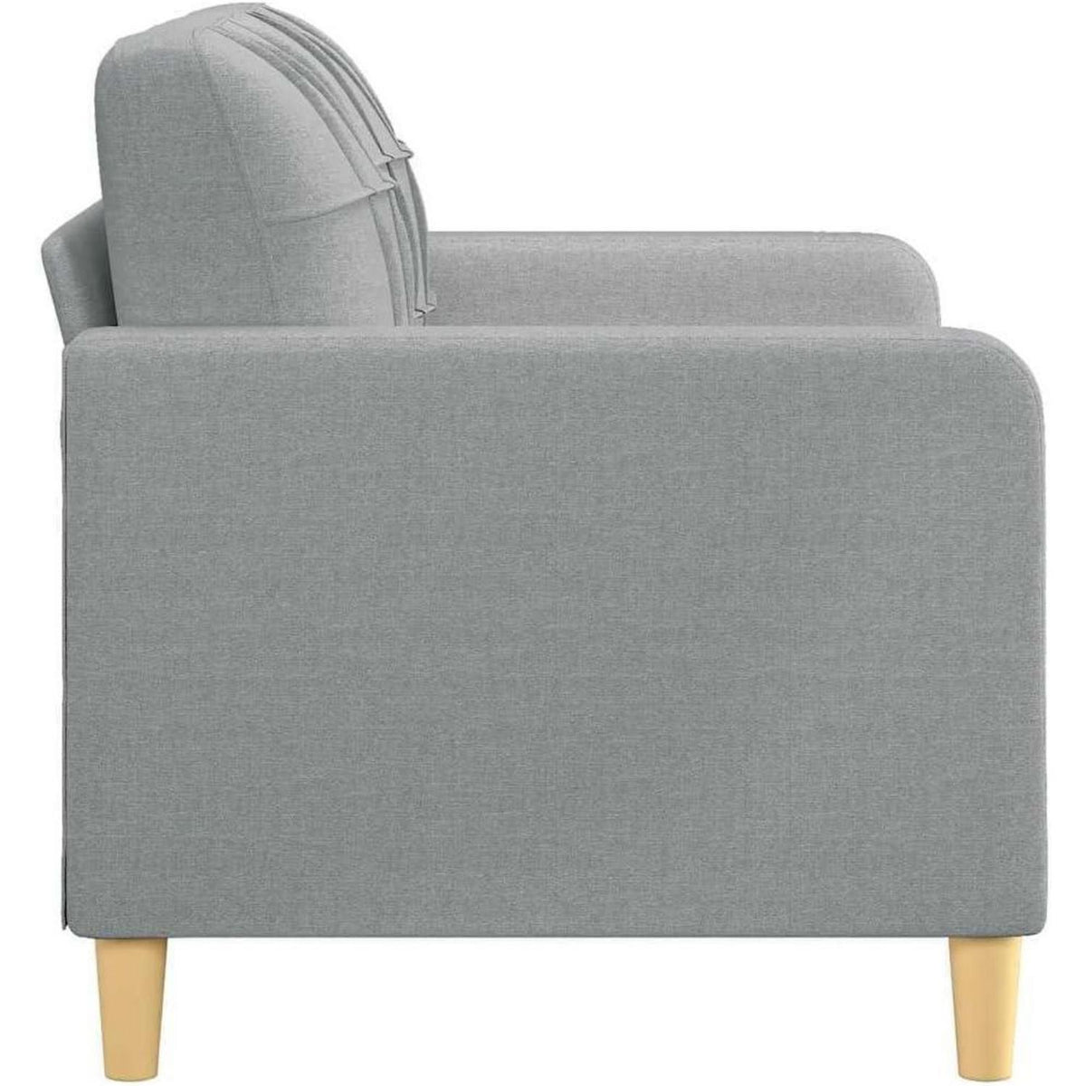 2-Sitzer Sofa Bodensofa mit Bettfunktion, Hellgrau 120cm