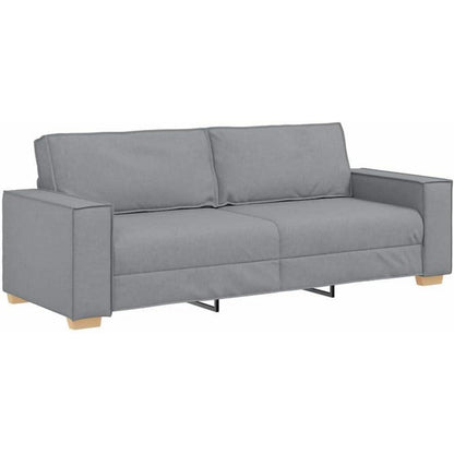 Hellgraues Sofa-Set: 3-Sitzer, 2-Sitzer & Sessel