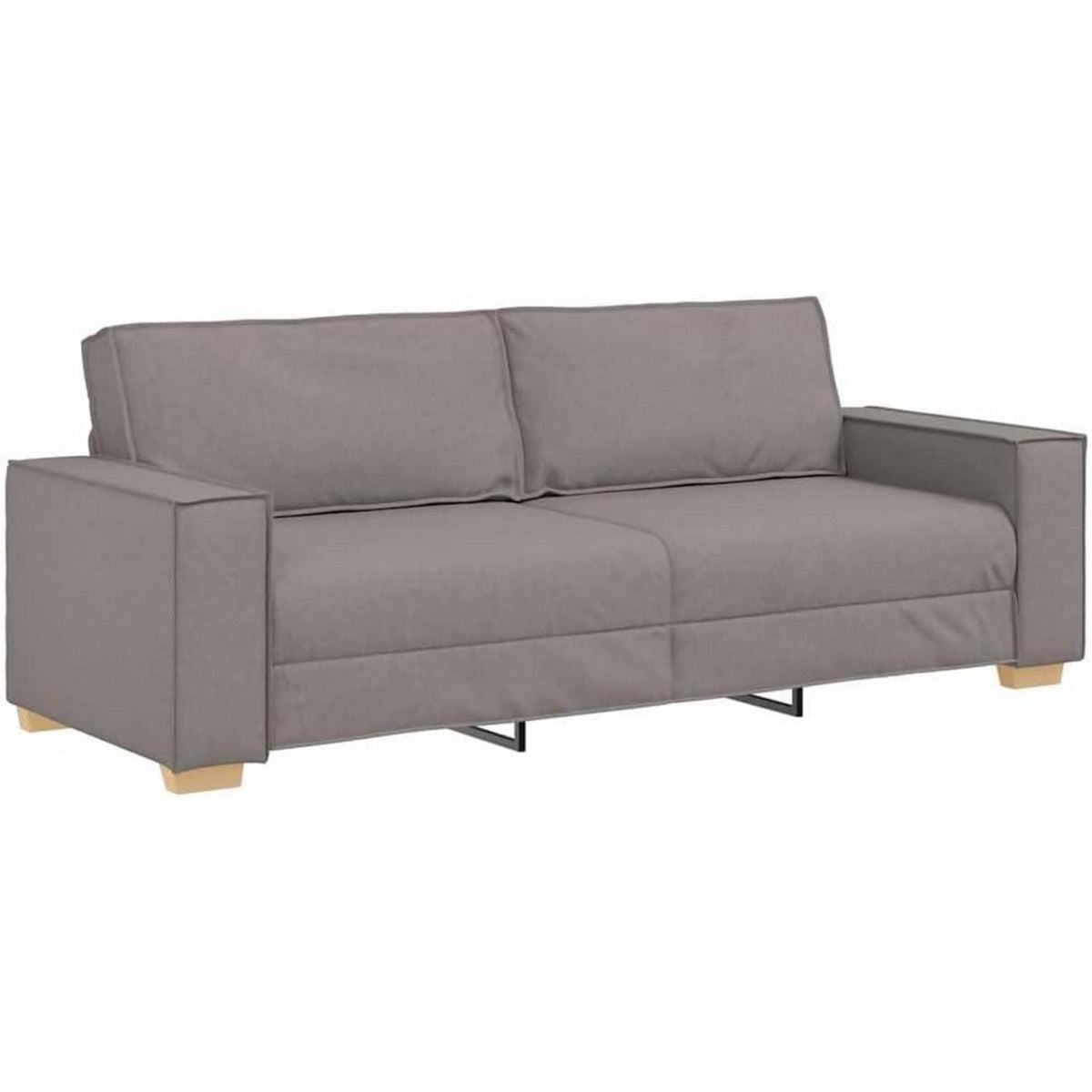 Taupe Stoff Sofa Set: 3-Sitzer, 2-Sitzer & Sessel