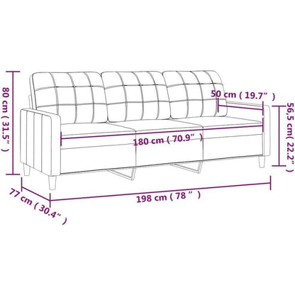 3-Sitzer Bodensofa mit Bettfunktion, Hellgrau 180cm