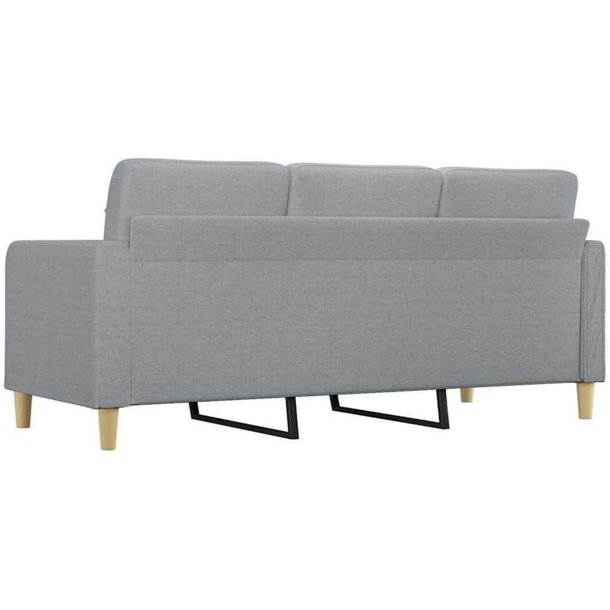 3-Sitzer Bodensofa mit Bettfunktion, Hellgrau 180cm