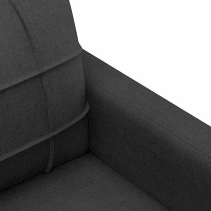 3-Sitzer Sofa Schwarz 180 cm – Stoff Schlafsofa mit Pillow Support