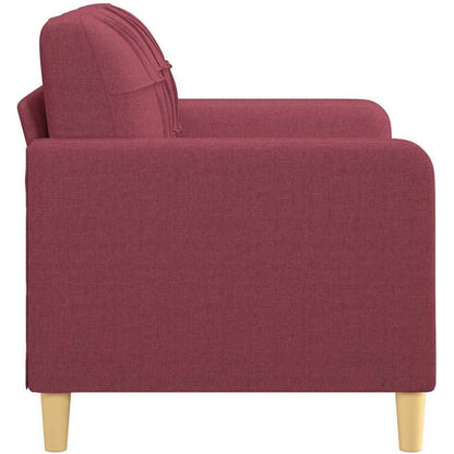 2-Sitzer Sofa Bodensofa mit Bettfunktion, Weinrot 120cm