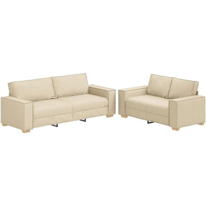 Creme Sofagarnitur 2-Sitzer & 3-Sitzer – Komfort & Stil