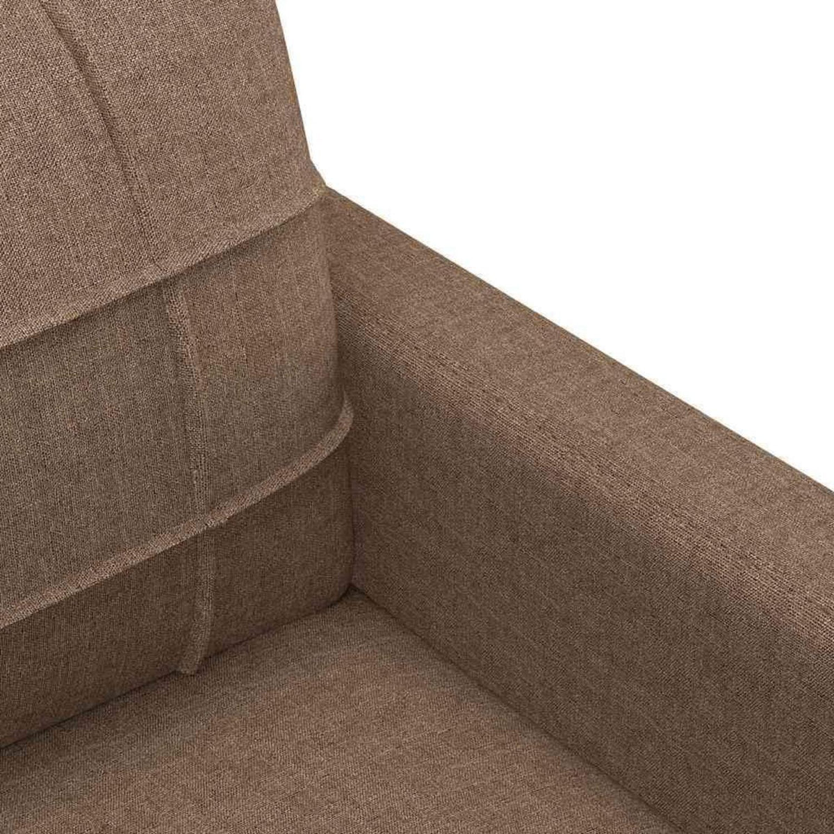 2-Sitzer Sofa Braun – Bequemes Polstersofa mit Kissen