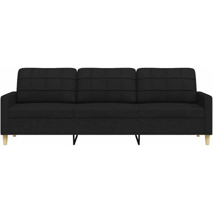 3-Sitzer Sofa mit Schlaffunktion Schwarz 210cm