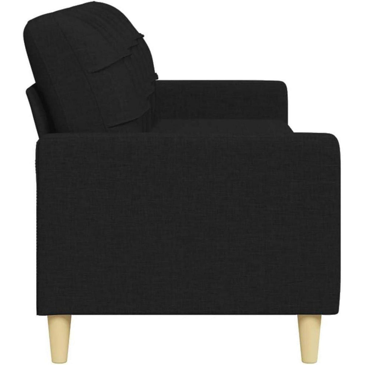 3-Sitzer Sofa mit Schlaffunktion Schwarz 210cm