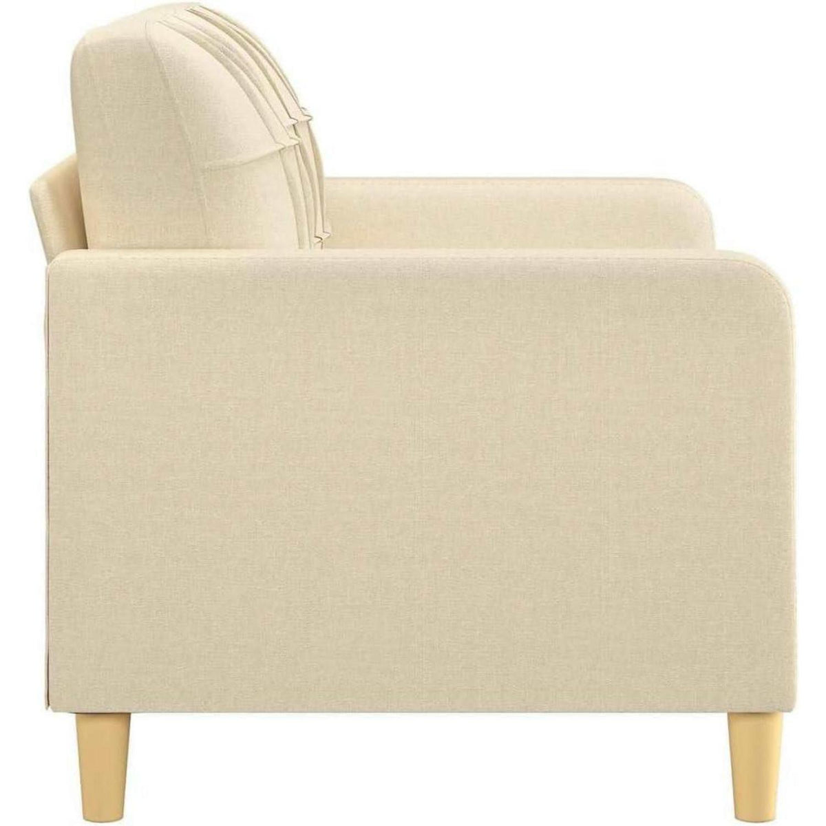 2-Sitzer Sofa mit Bettfunktion & Pillow Back – Creme 120cm