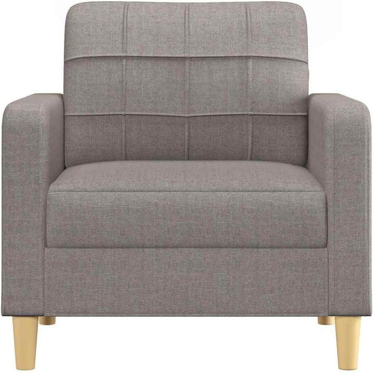 Polstersessel Sofa mit Kissen und Armlehnen, Taupe