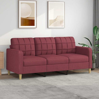 3-Sitzer Sofa mit Schlaffunktion – Weinrot, 180 cm