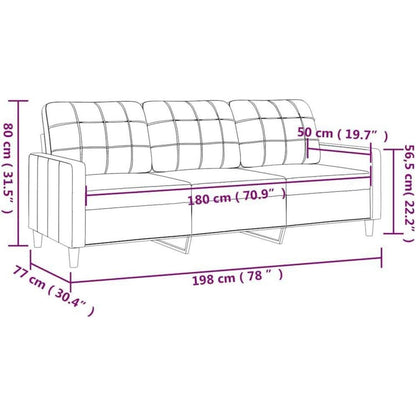 3-Sitzer Sofa mit Schlaffunktion – Weinrot, 180 cm