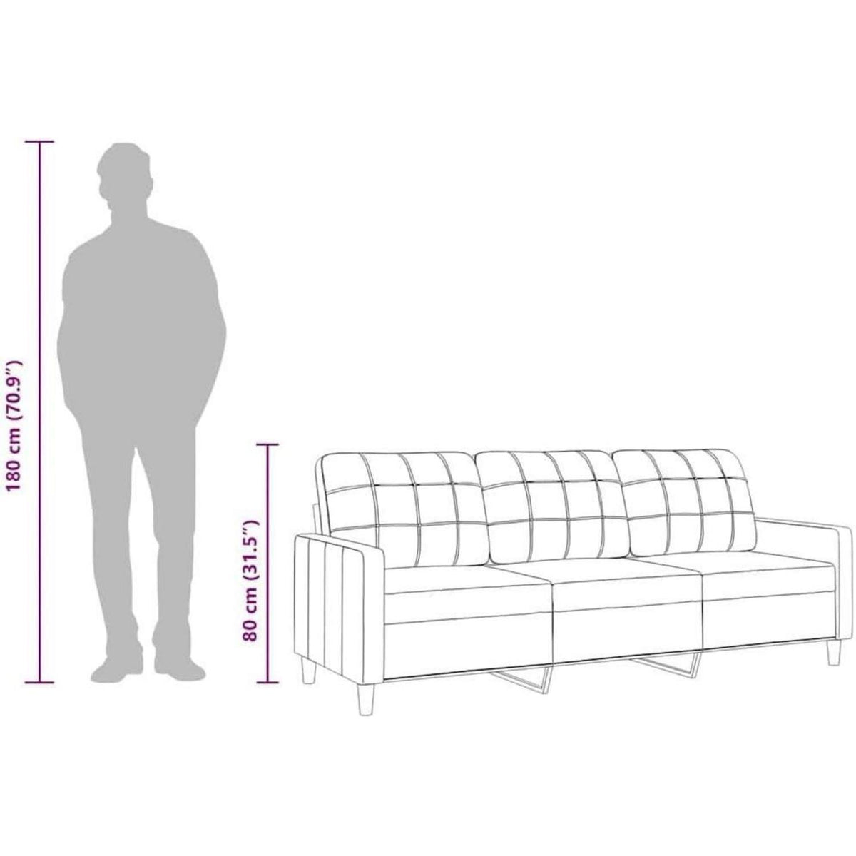 3-Sitzer Sofa mit Schlaffunktion – Weinrot, 180 cm