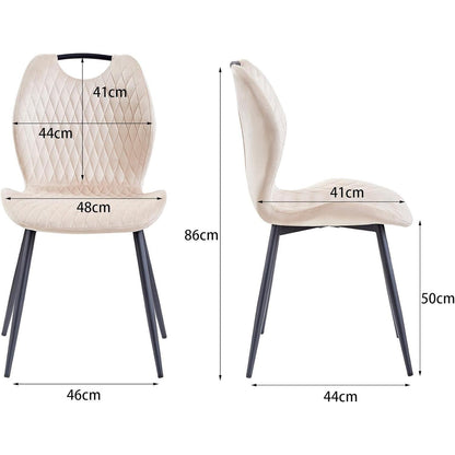 Esszimmerstühle 6er-Set Beige – Modern & Bequem