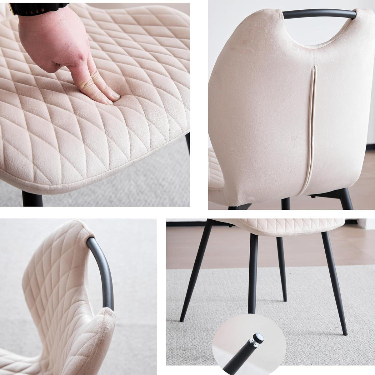 Esszimmerstühle 6er-Set Beige – Modern & Bequem