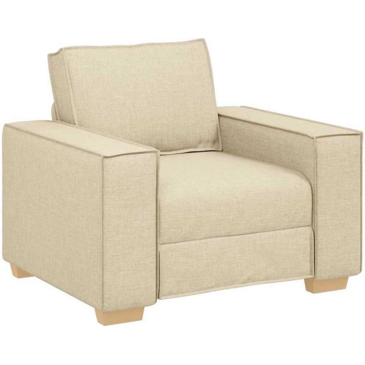 Cremefarbenes Sofa-Set: 3-Sitzer, 2-Sitzer & Sessel