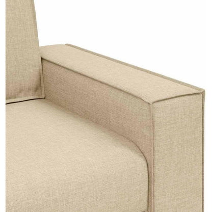 Cremefarbenes Sofa-Set: 3-Sitzer, 2-Sitzer & Sessel