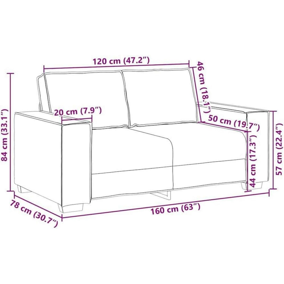 Hellgraues Sofa-Set: 2-Sitzer & 3-Sitzer Stoffsofa