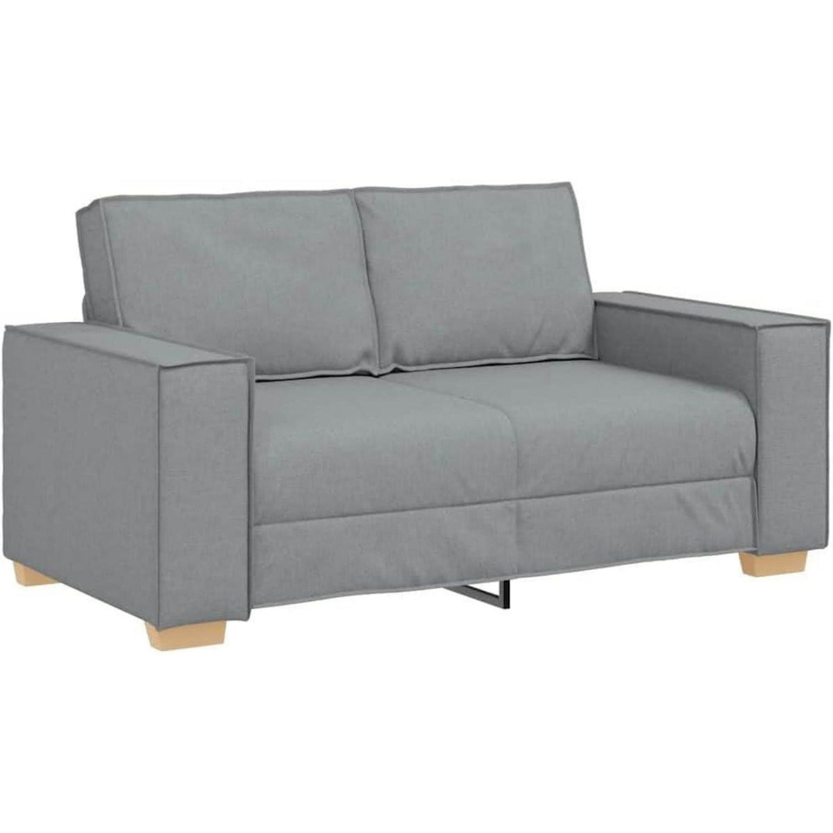 Hellgraues Sofa-Set: 2-Sitzer & 3-Sitzer Stoffsofa