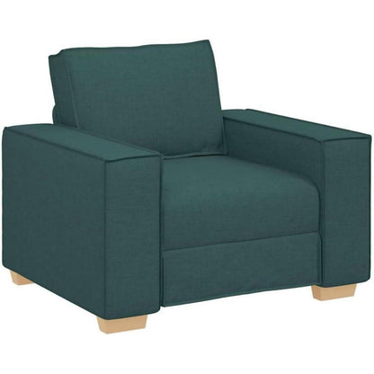 Dunkelgrünes Sofa-Set: 3-Sitzer, 2-Sitzer & Sessel