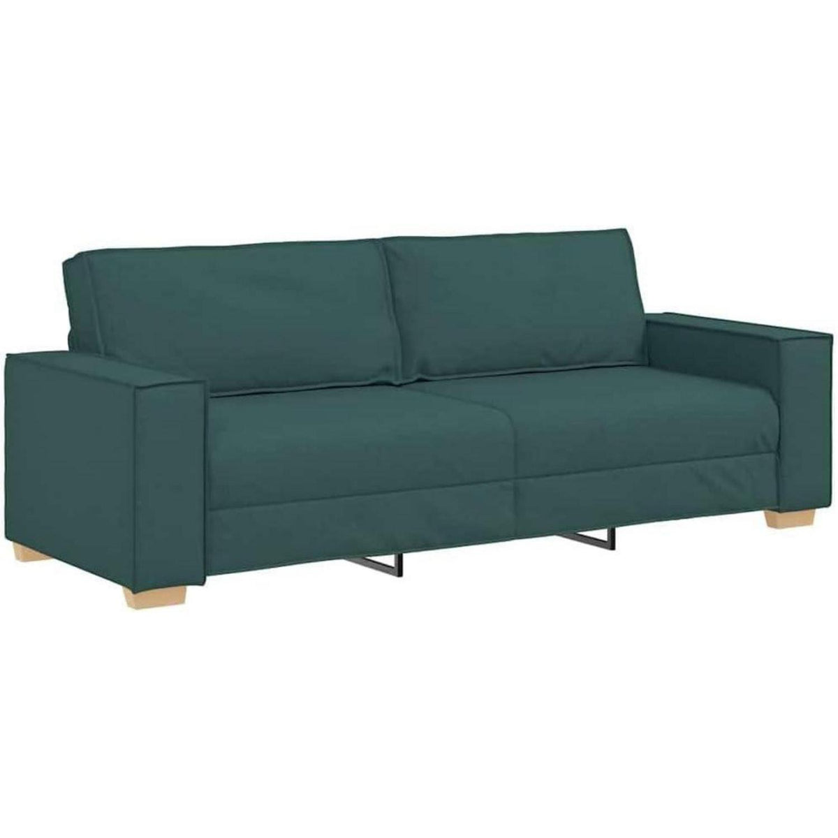 Dunkelgrünes Sofa-Set: 3-Sitzer, 2-Sitzer & Sessel