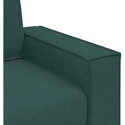 Dunkelgrünes Sofa-Set: 3-Sitzer, 2-Sitzer & Sessel