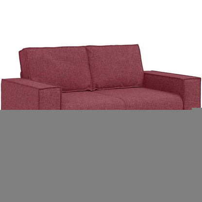 Weinrot Sofagarnitur 2-Sitzer & 3-Sitzer Stoff