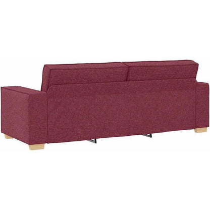 Weinrot Sofagarnitur 2-Sitzer & 3-Sitzer Stoff